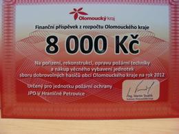 Dotace od Olomouckého kraje